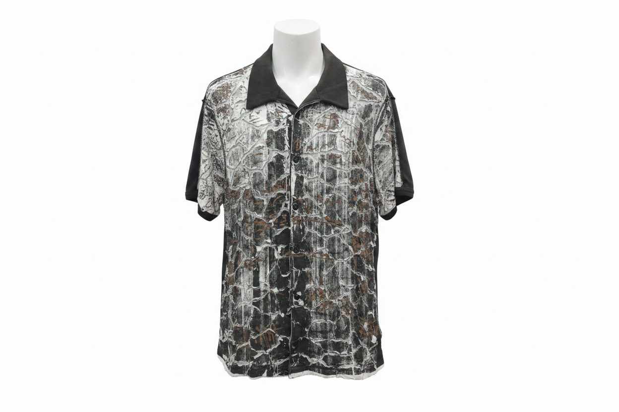 Camisa Help estampado mármol - ghost mannequin