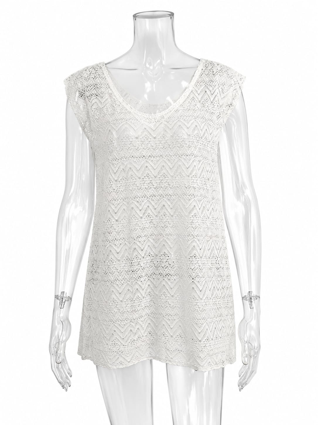 Vestido Blanco Estampado Tropical Zara