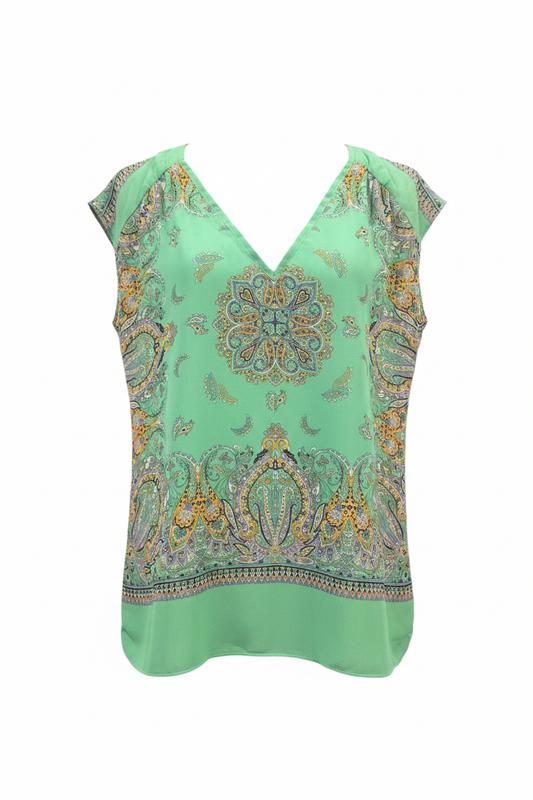 Blusa Vintage Paisley Verde - Ghost Mannequin
