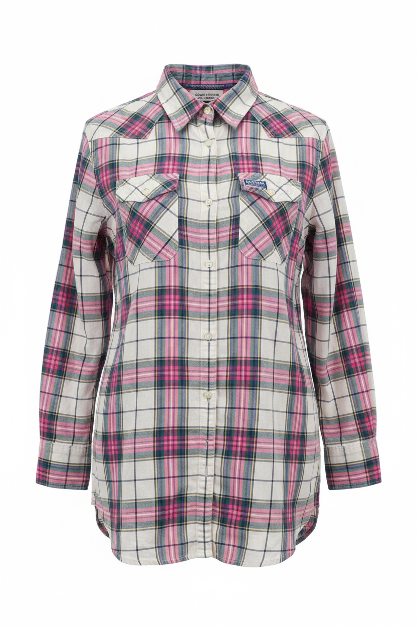 Camisa manga larga cuadros rosa Superdry S&D - Ghost Mannequin