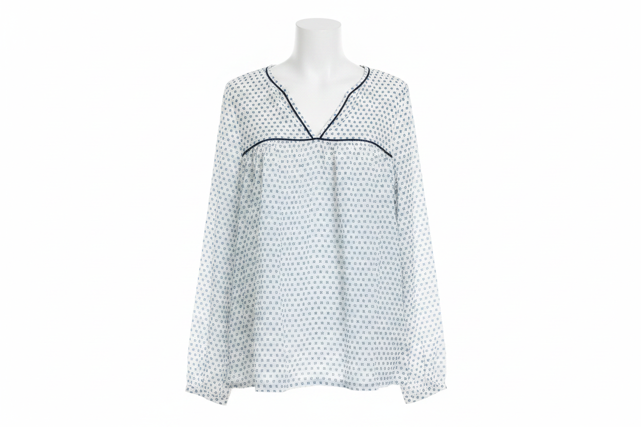 Blusa blanca geométrica H&M - ghost mannequin