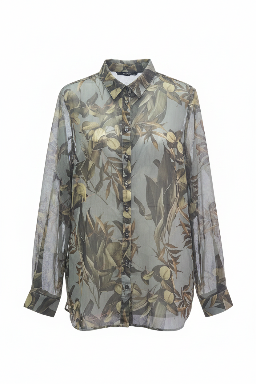 Camisa Tropical Semitransparente Guess - Ghost Mannequin