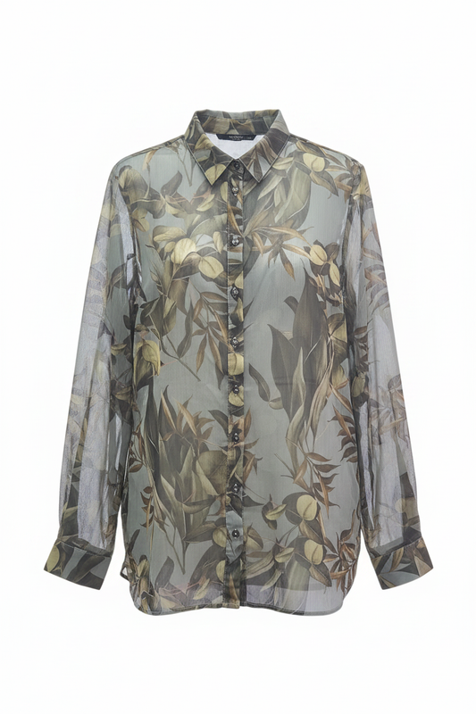 Camisa Tropical Semitransparente Guess - Ghost Mannequin