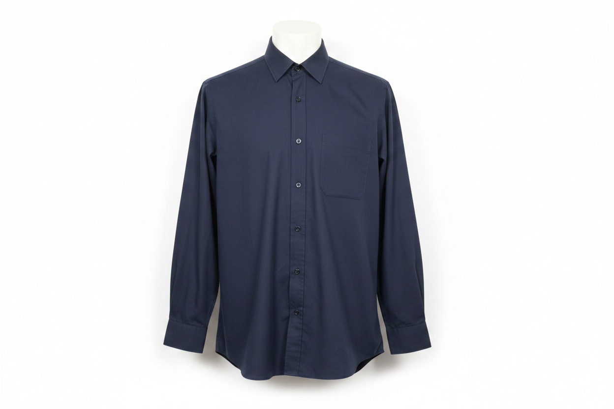 Camisa azul marino B&C - ghost mannequin