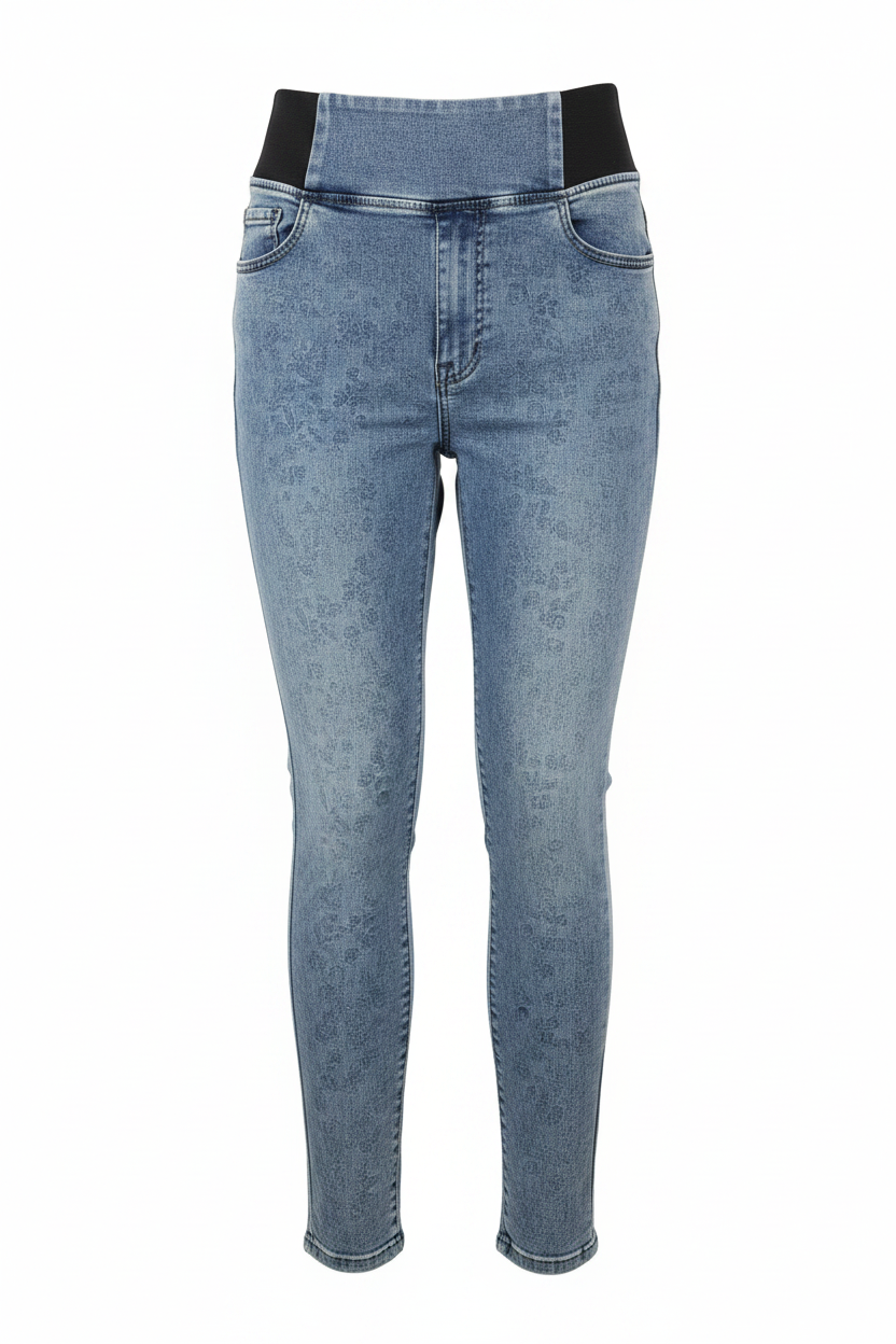 Vaqueros skinny azul claro cintura vaquera goma lateral - Ghost Mannequin