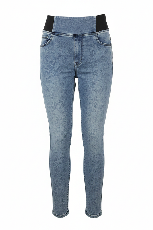 Vaqueros skinny azul claro cintura vaquera goma lateral - Ghost Mannequin