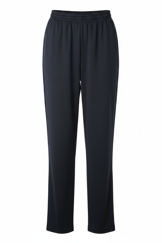 Pantalón negro recto cintura elástica - Ghost Mannequin