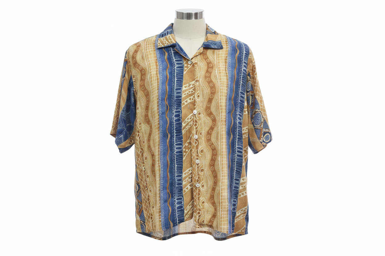 Camisa vintage tribal dorado - ghost mannequin