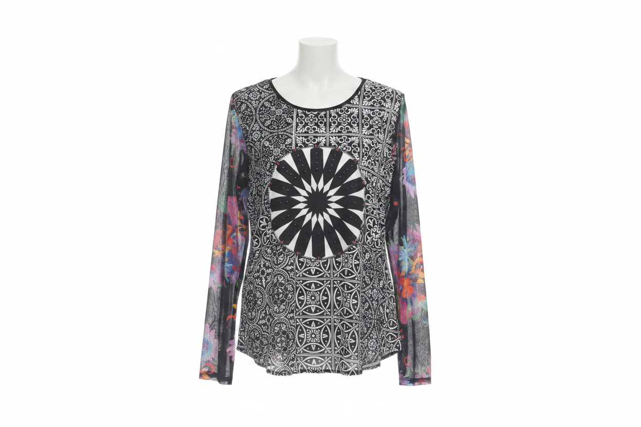 Top mandala Desigual - ghost mannequin