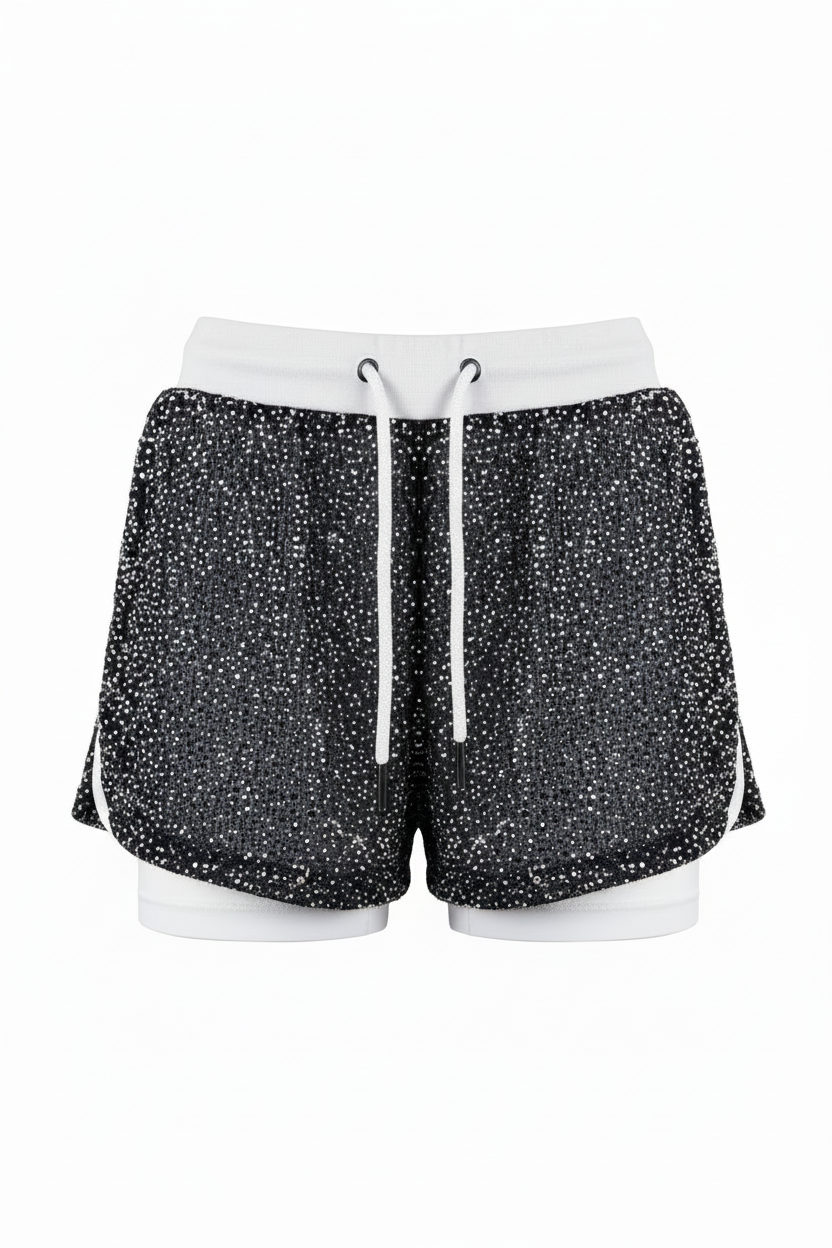 Shorts Deportivos Rejilla Strass Tenth - Ghost Mannequin
