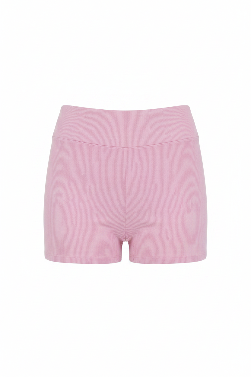 Shorts Rosa Acanalado
